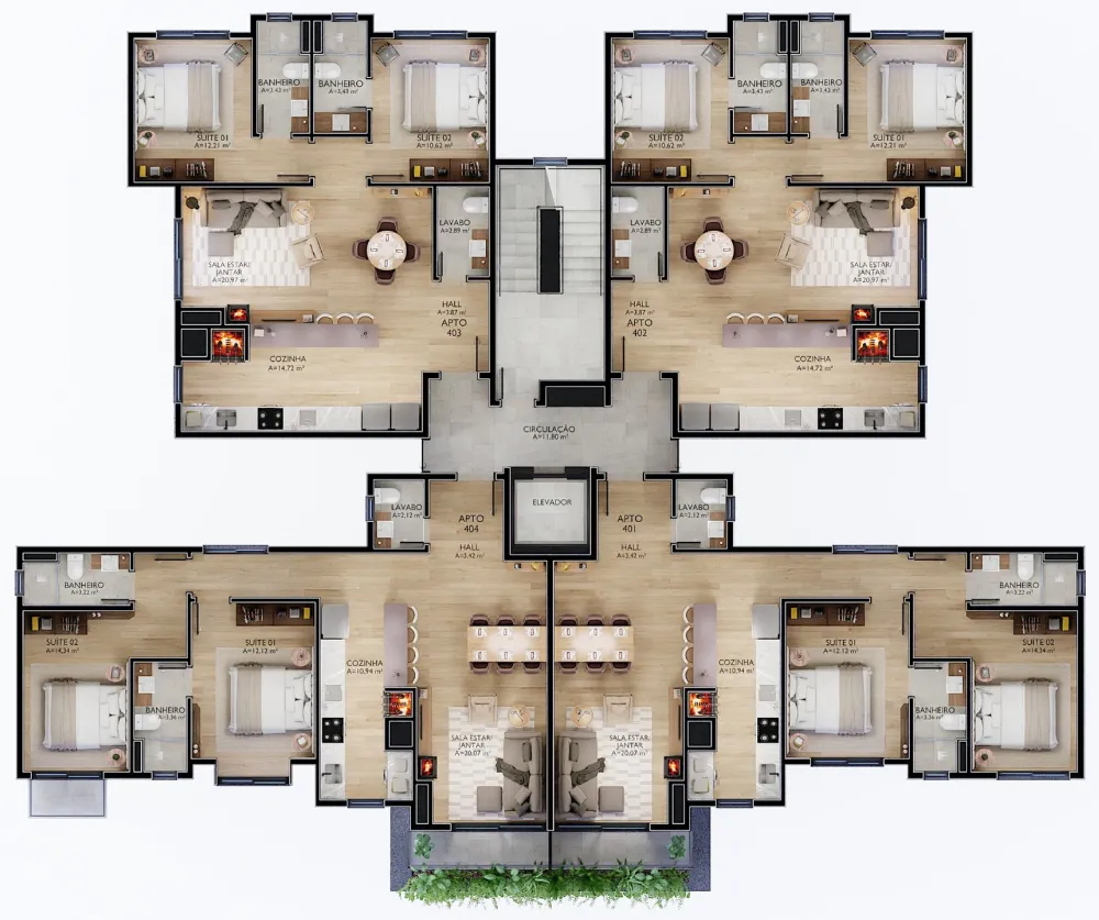 Apartamento para venda no bairro Centro em Gramado