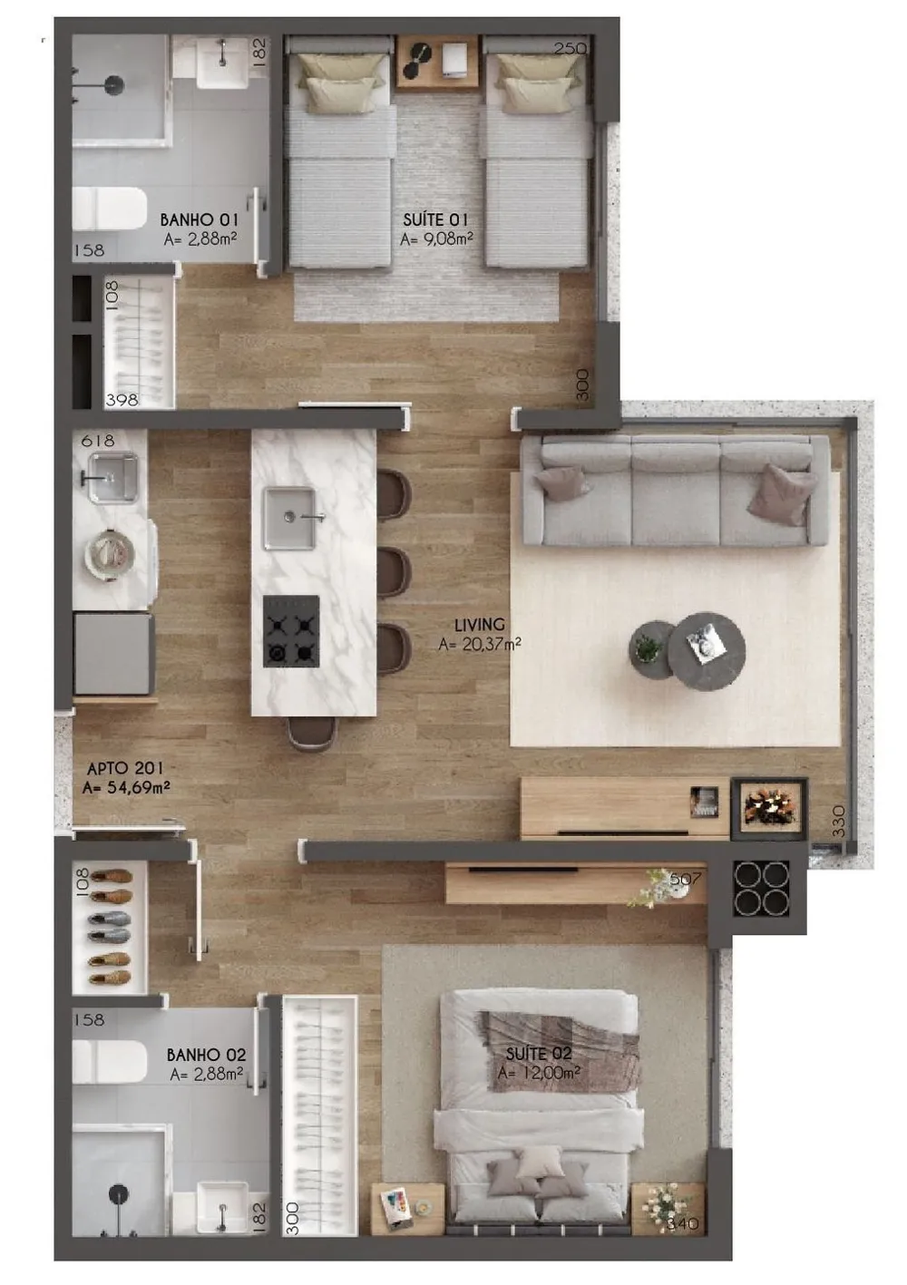 Apartamento para venda no bairro Centro  em Canela