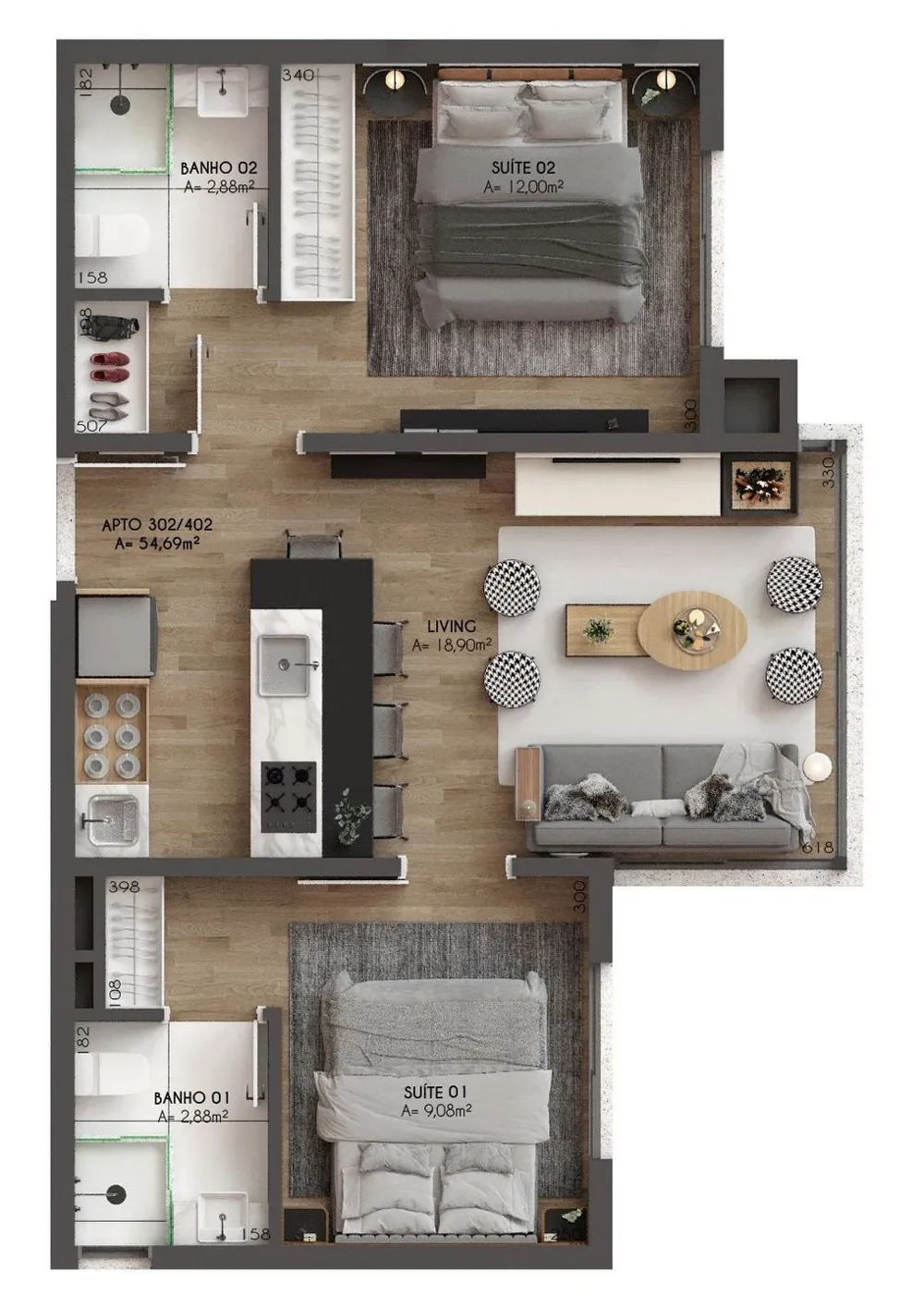 Apartamento para venda no bairro Centro  em Canela