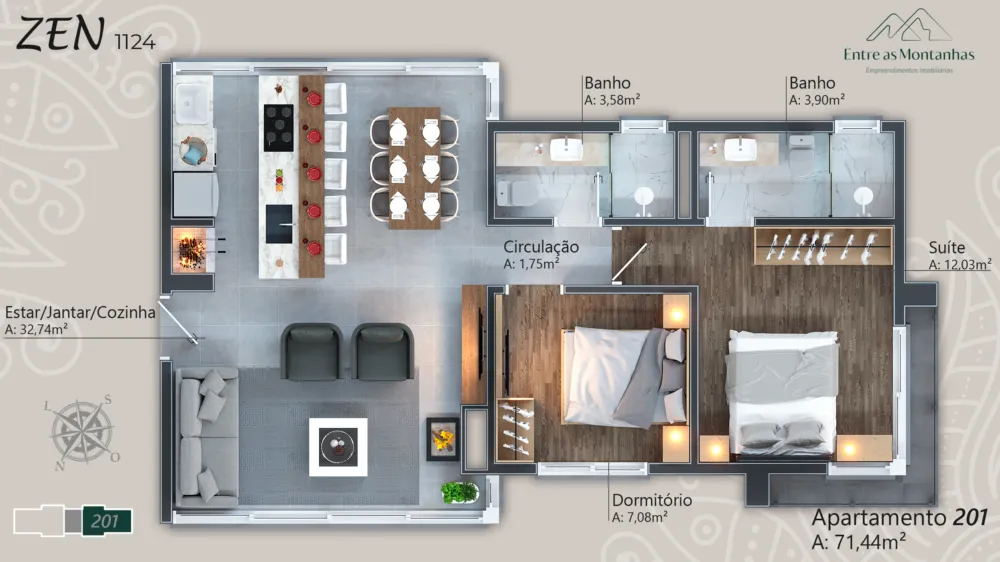 Apartamento para venda no bairro Floresta em Gramado