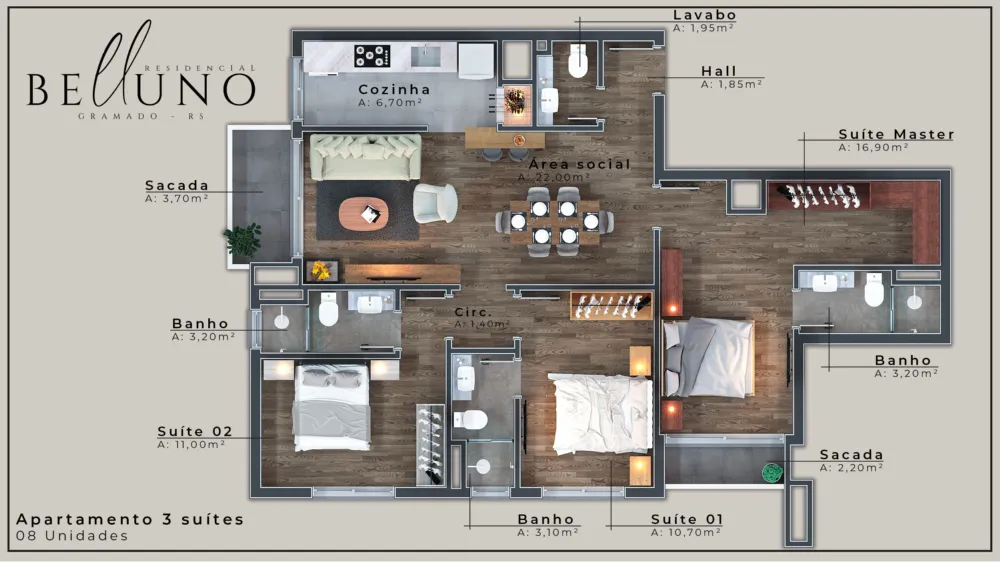 Apartamento para venda no bairro Moura em Gramado
