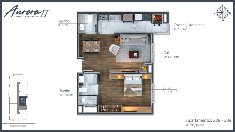Apartamento para venda no bairro Moura em Gramado