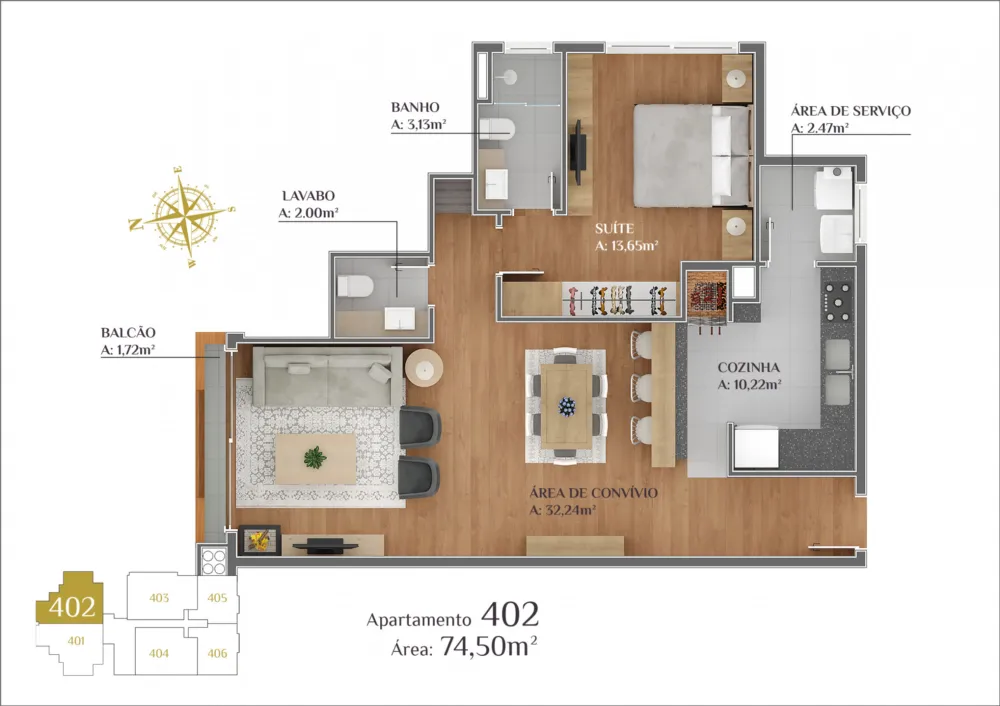 Apartamento para venda no bairro Centro em Gramado