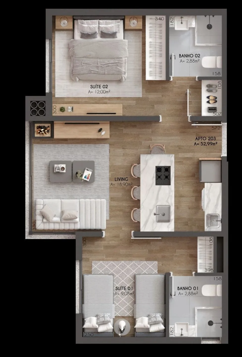 Apartamento para venda no bairro Centro  em Canela