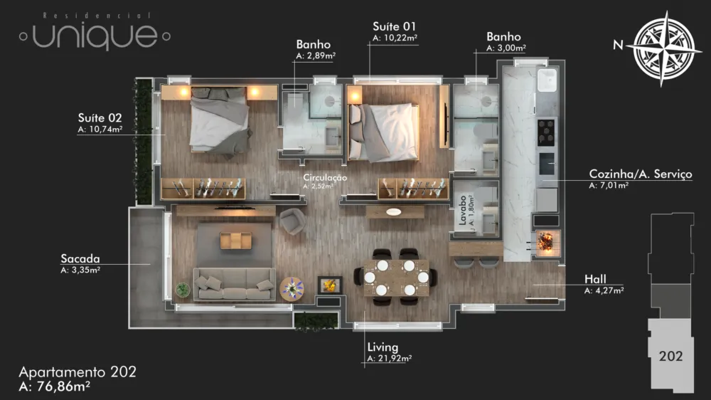 Apartamento para venda no bairro Floresta em Gramado