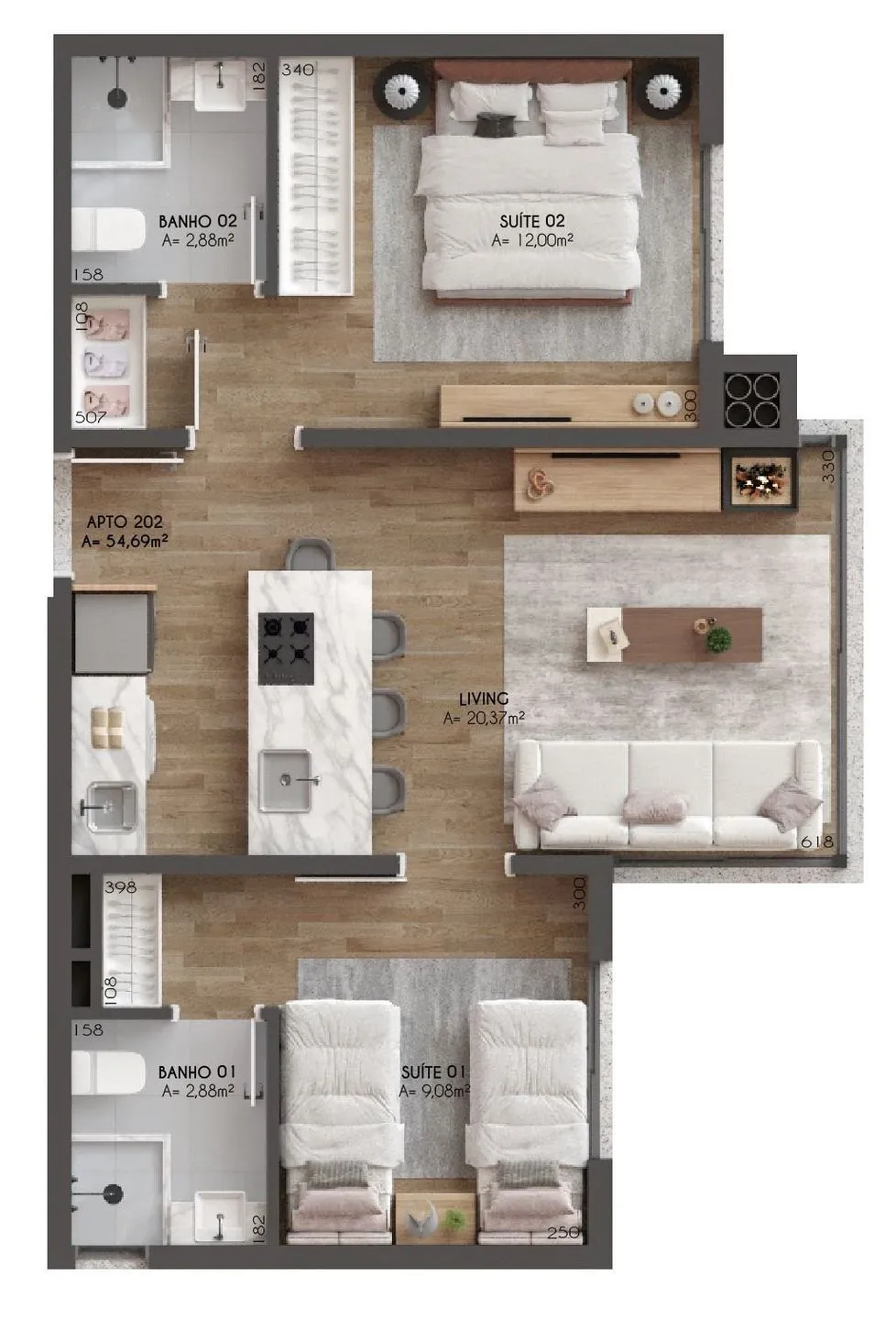 Apartamento para venda no bairro Centro  em Canela