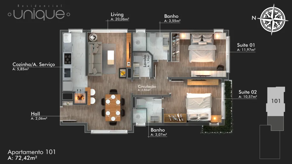 Apartamento para venda no bairro Floresta em Gramado