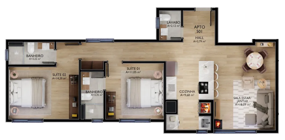 Apartamento para venda no bairro Centro em Gramado