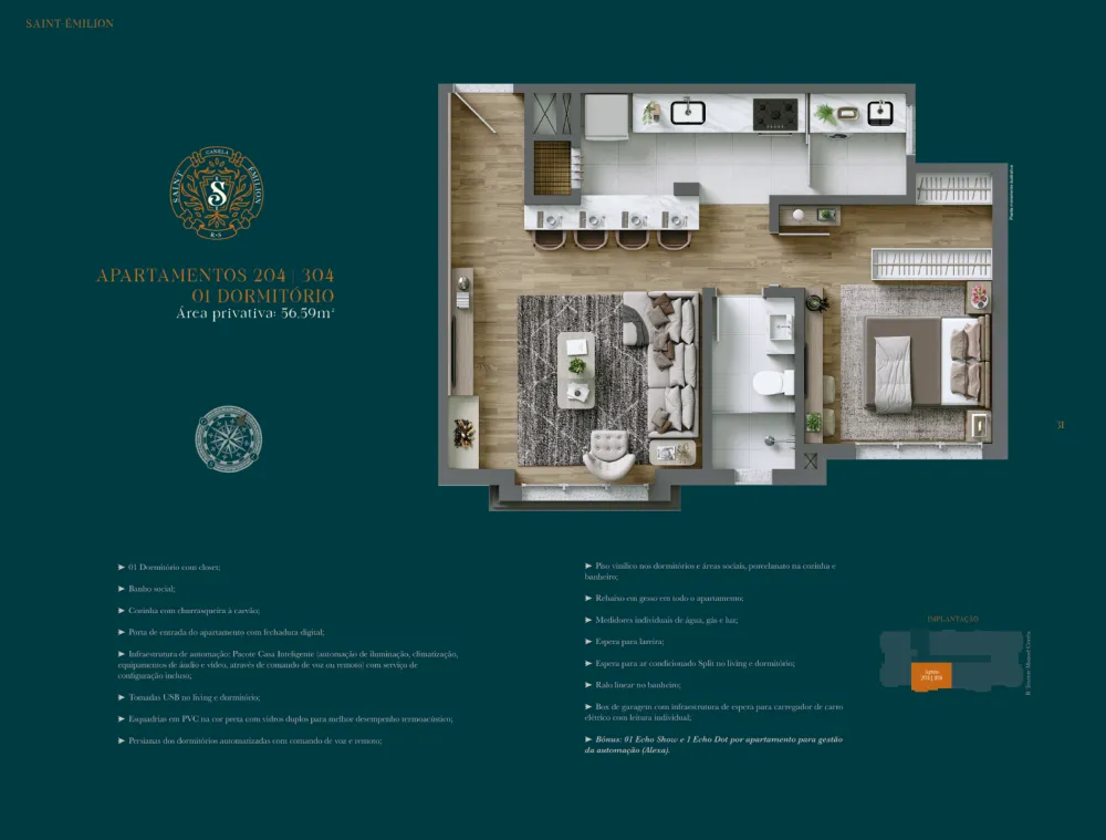 Apartamento para venda no bairro Centro  em Canela