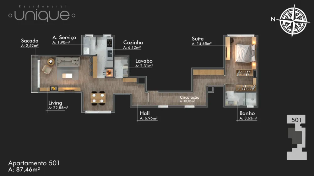 Apartamento para venda no bairro Floresta em Gramado