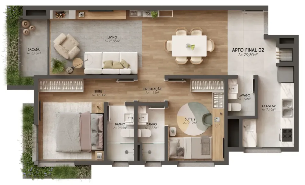 Apartamento para venda no bairro Centro  em Canela