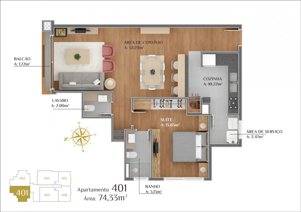 Apartamento para venda no bairro Centro em Gramado