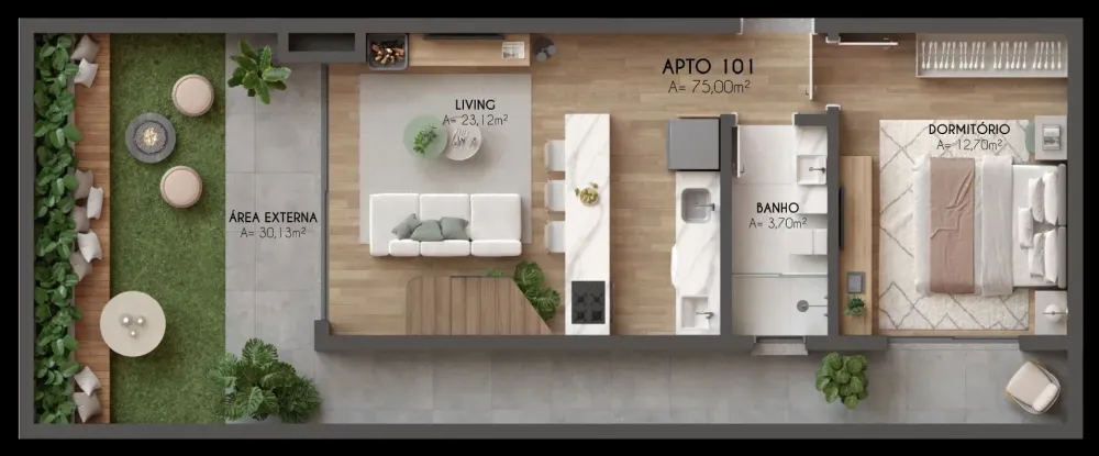 Apartamento para venda no bairro Centro  em Canela