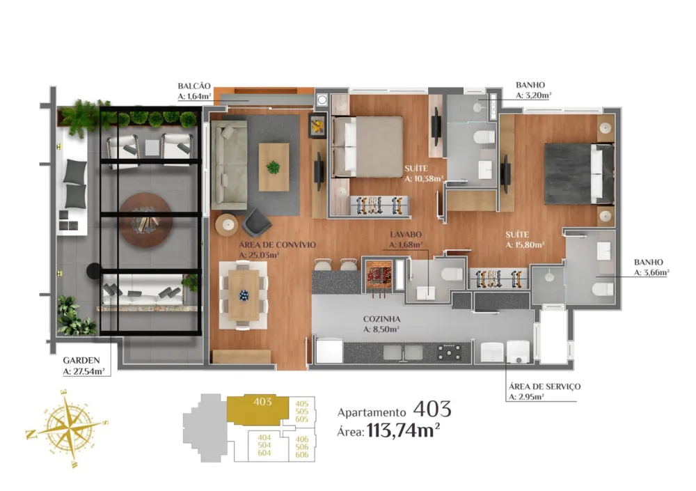 Apartamento para venda no bairro Centro em Gramado