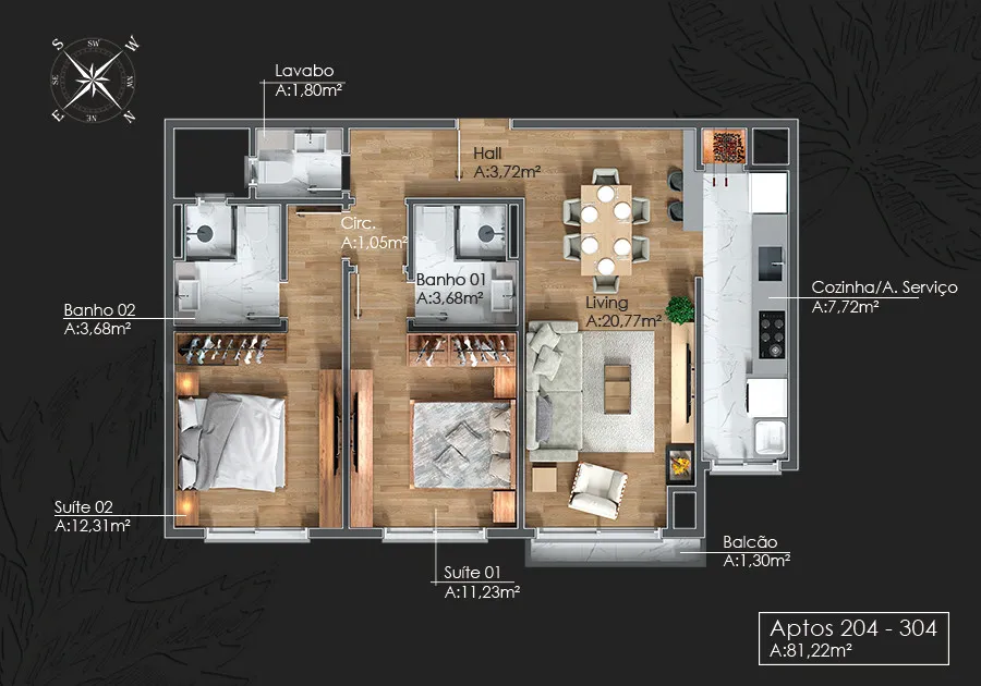 Apartamento para venda no bairro Av. Central em Gramado