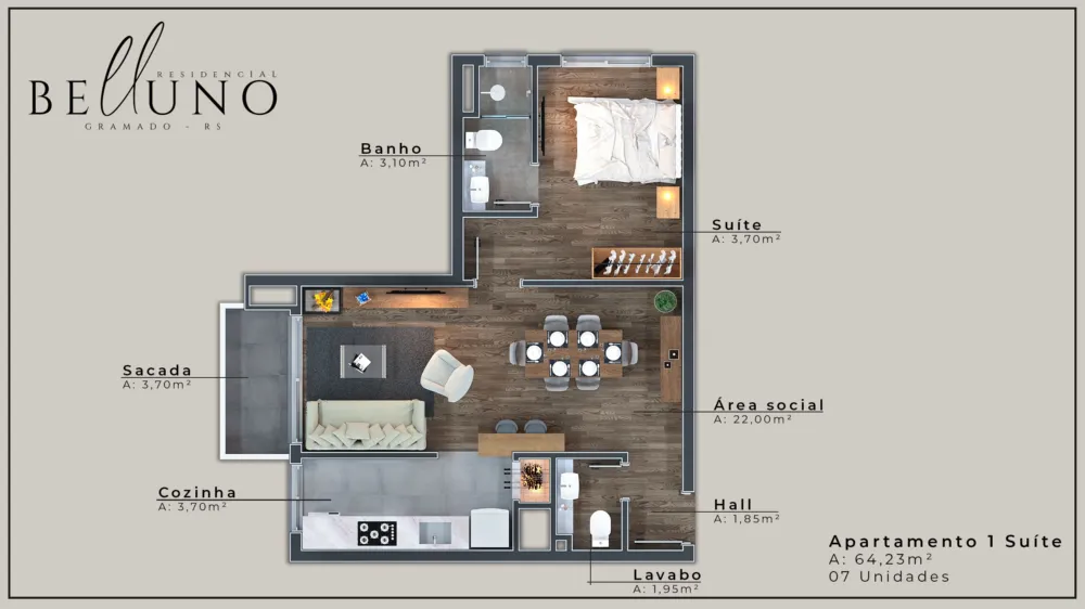Apartamento para venda no bairro Moura em Gramado