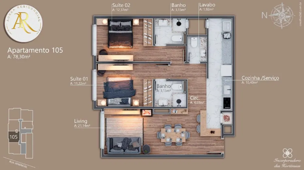 Apartamento para venda no bairro Av. Central em Gramado