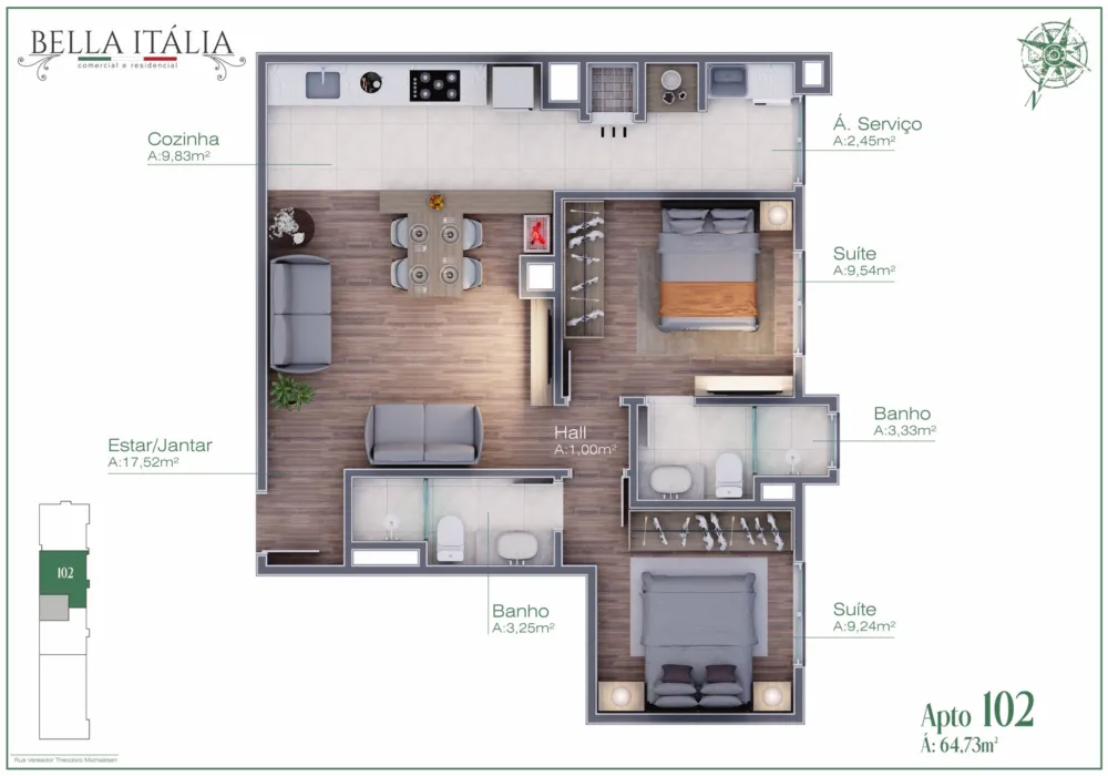 Apartamento para venda no bairro Moura em Gramado