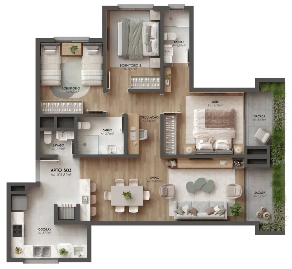 Apartamento para venda no bairro Centro  em Canela