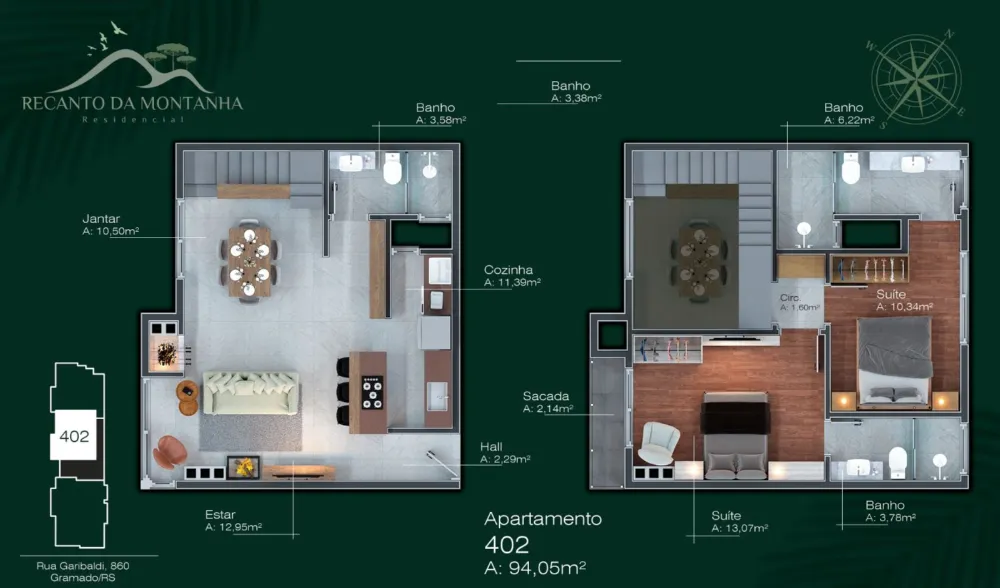 Apartamento para venda no bairro Centro em Gramado