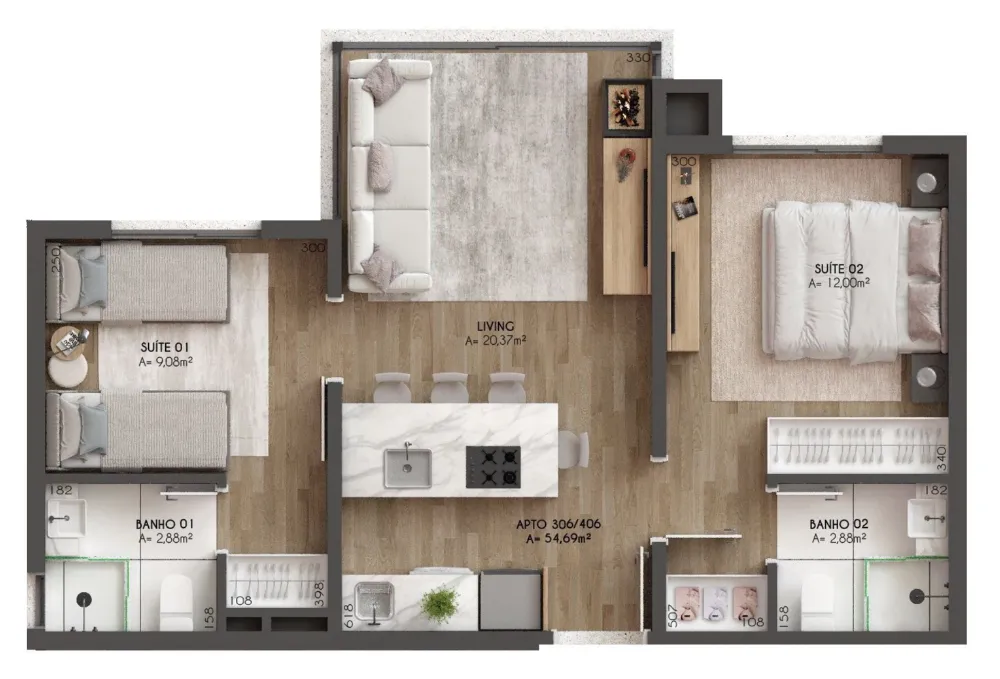 Apartamento para venda no bairro Centro  em Canela