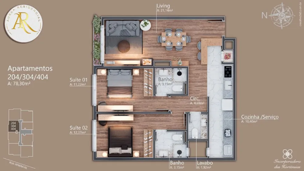 Apartamento para venda no bairro Av. Central em Gramado