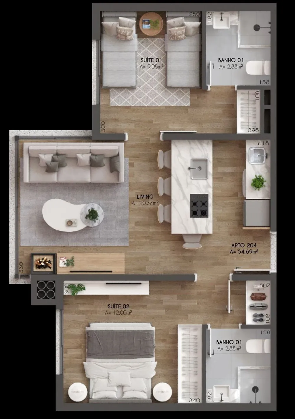 Apartamento para venda no bairro Centro  em Canela