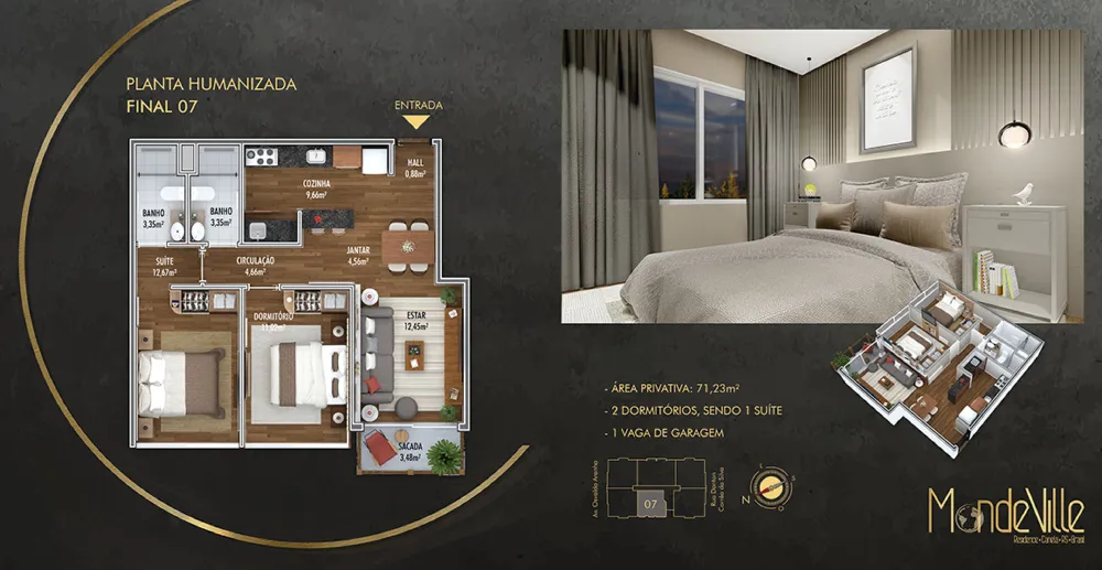 Apartamento para venda no bairro Centro  em Canela