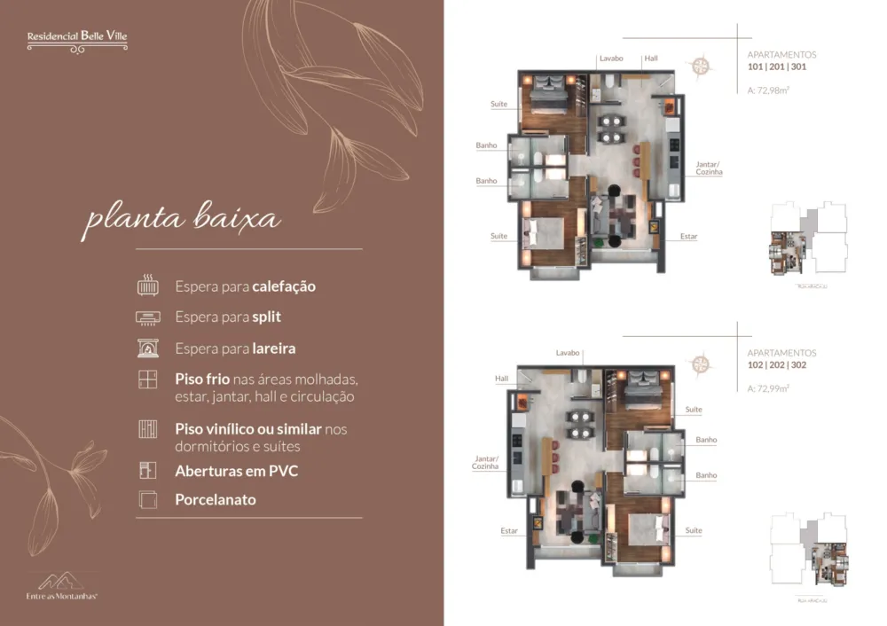 Cobertura 3 quartos sendo 1 suíte para venda no bairro Moura em Gramado