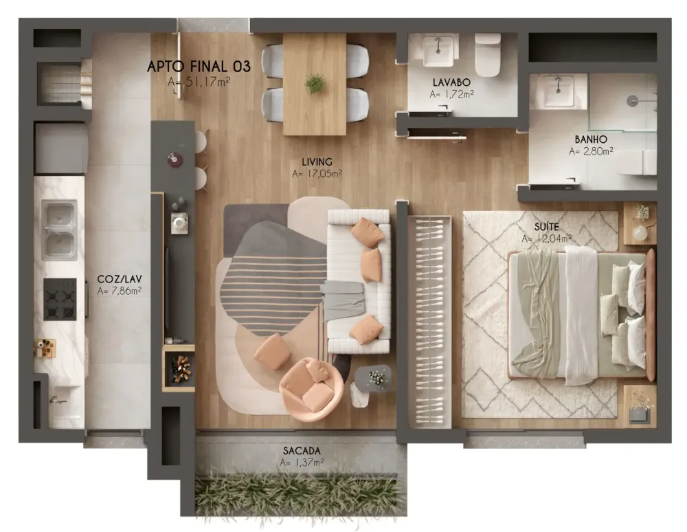 Apartamento para venda no bairro Centro  em Canela