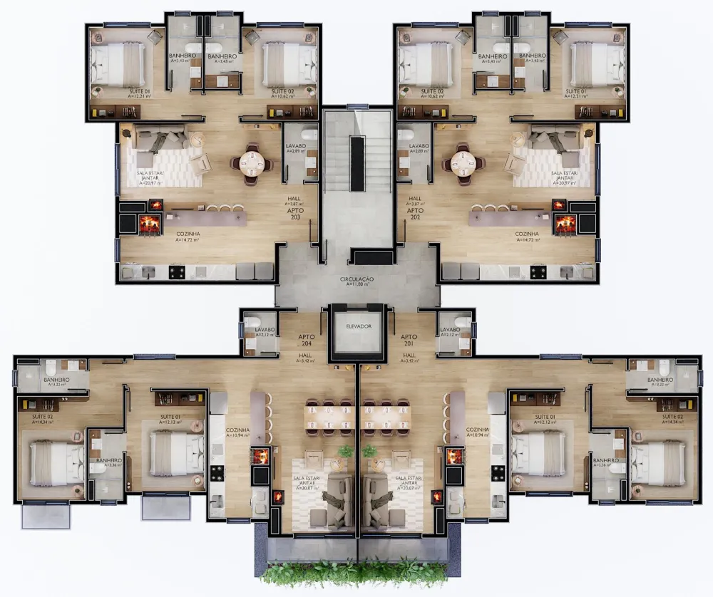 Apartamento para venda no bairro Centro em Gramado