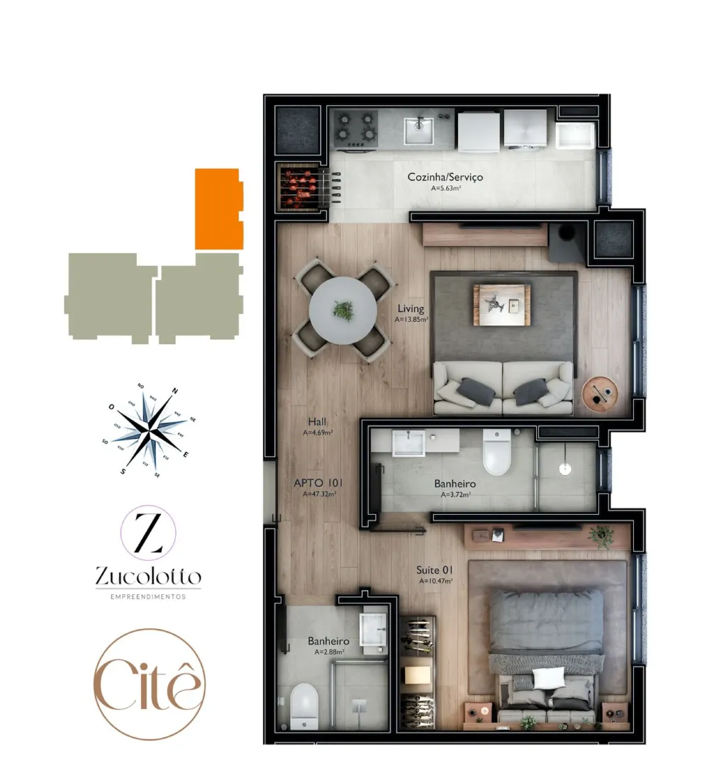 Apartamento para venda no bairro Carniel em Gramado