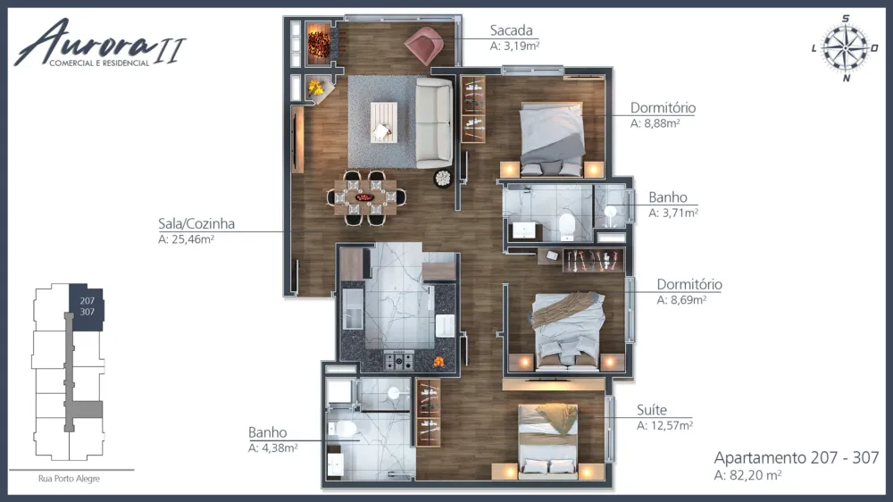 Apartamento para venda no bairro Moura em Gramado