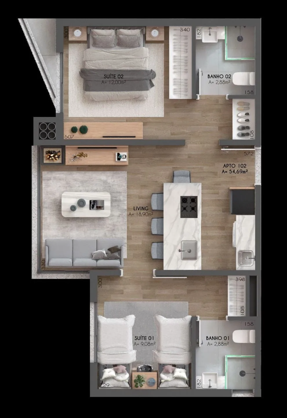 Apartamento para venda no bairro Centro  em Canela