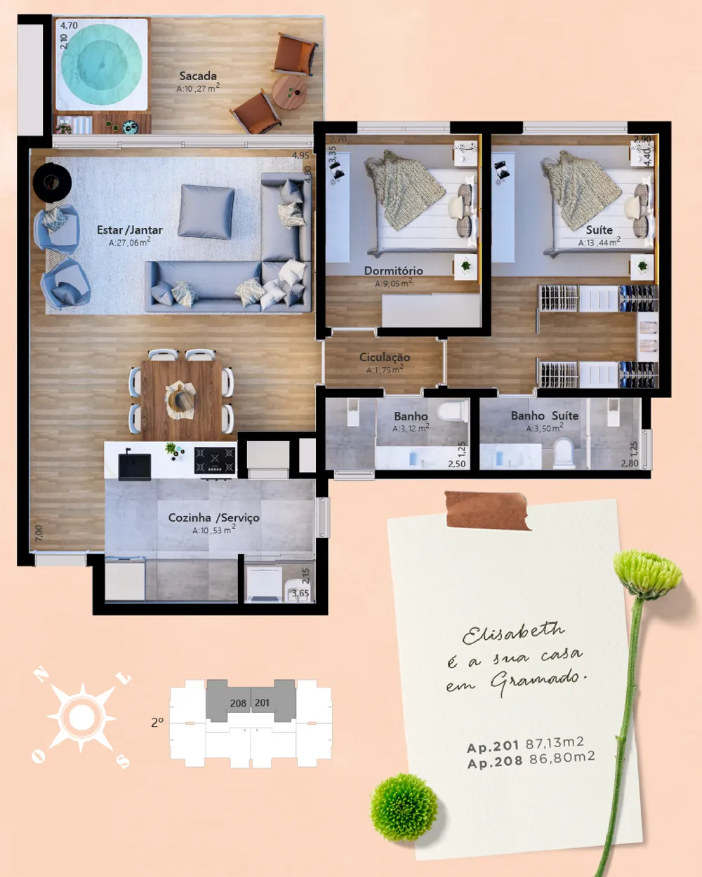 Apartamento para venda no bairro Centro em Gramado