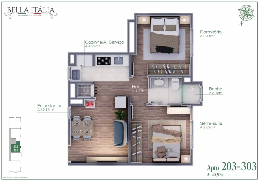 Apartamento para venda no bairro Moura em Gramado