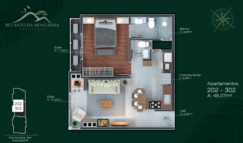 Apartamento para venda no bairro Centro em Gramado