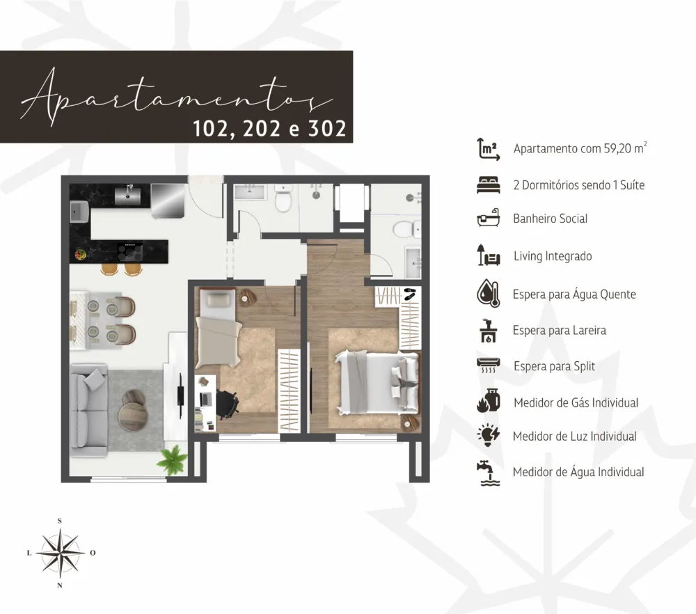 Apartamento para venda no bairro Moura em Gramado