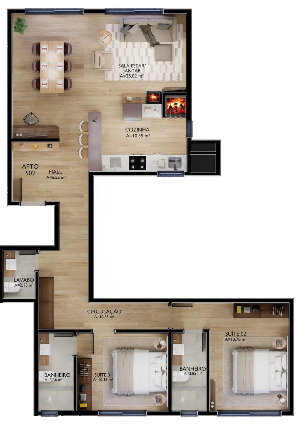 Apartamento para venda no bairro Centro em Gramado
