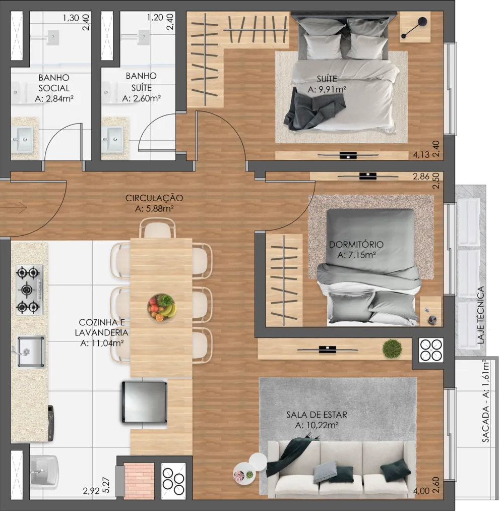 Apartamento para venda no bairro Piratini em Gramado