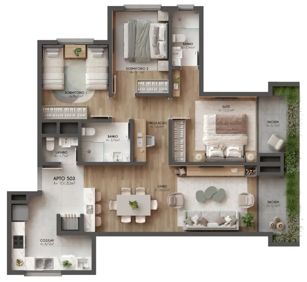Apartamento para venda no bairro Centro  em Canela