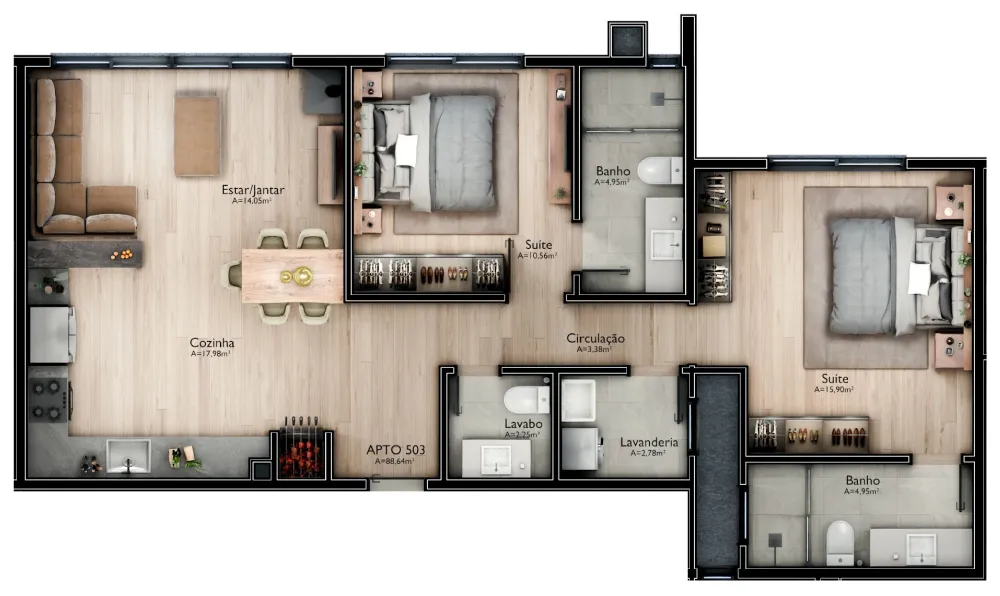 Apartamento para venda no bairro Mato Queimado em Gramado