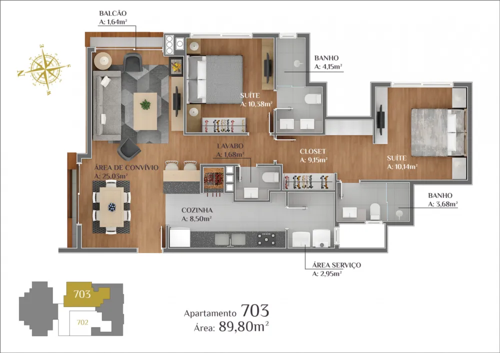 Apartamento para venda no bairro Centro em Gramado