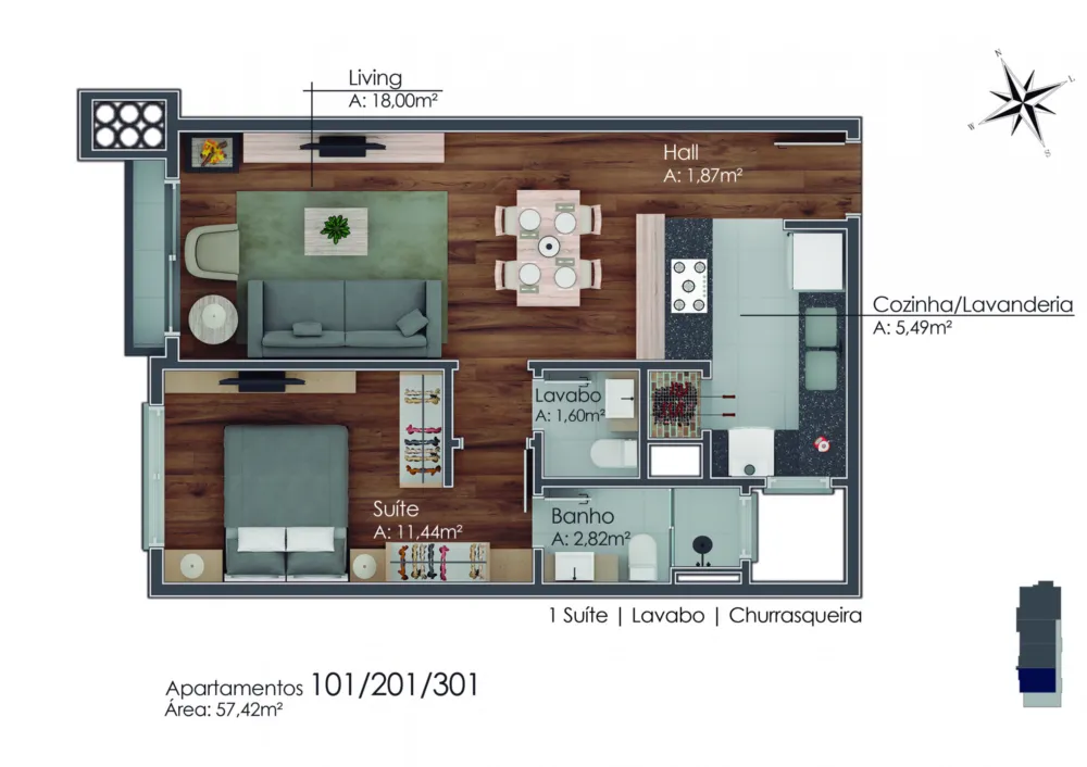 Apartamento para venda no bairro Av. Central em Gramado