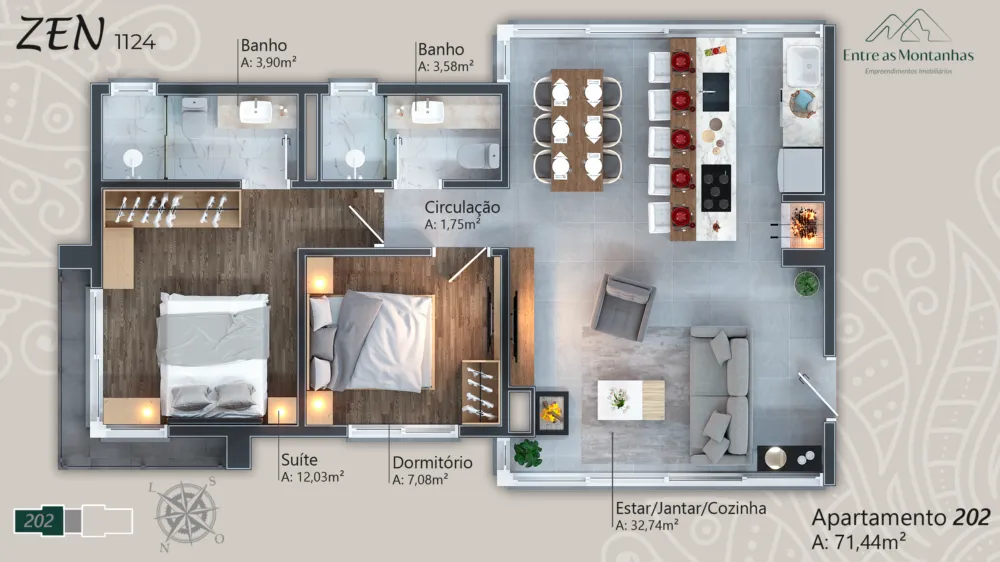 Apartamento para venda no bairro Floresta em Gramado