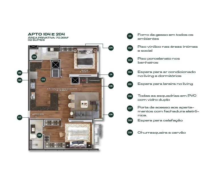 Apartamento para venda no bairro Floresta em Gramado