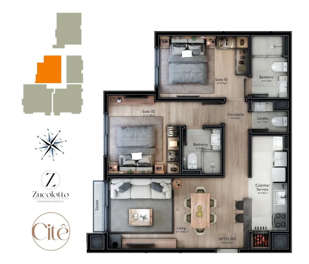 Apartamento para venda no bairro Carniel em Gramado