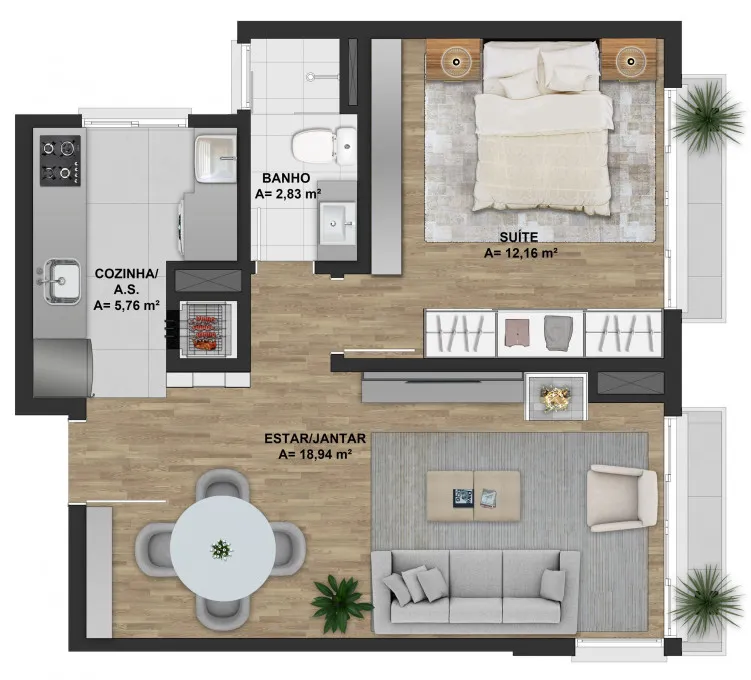 Apartamento para venda no bairro Floresta em Gramado