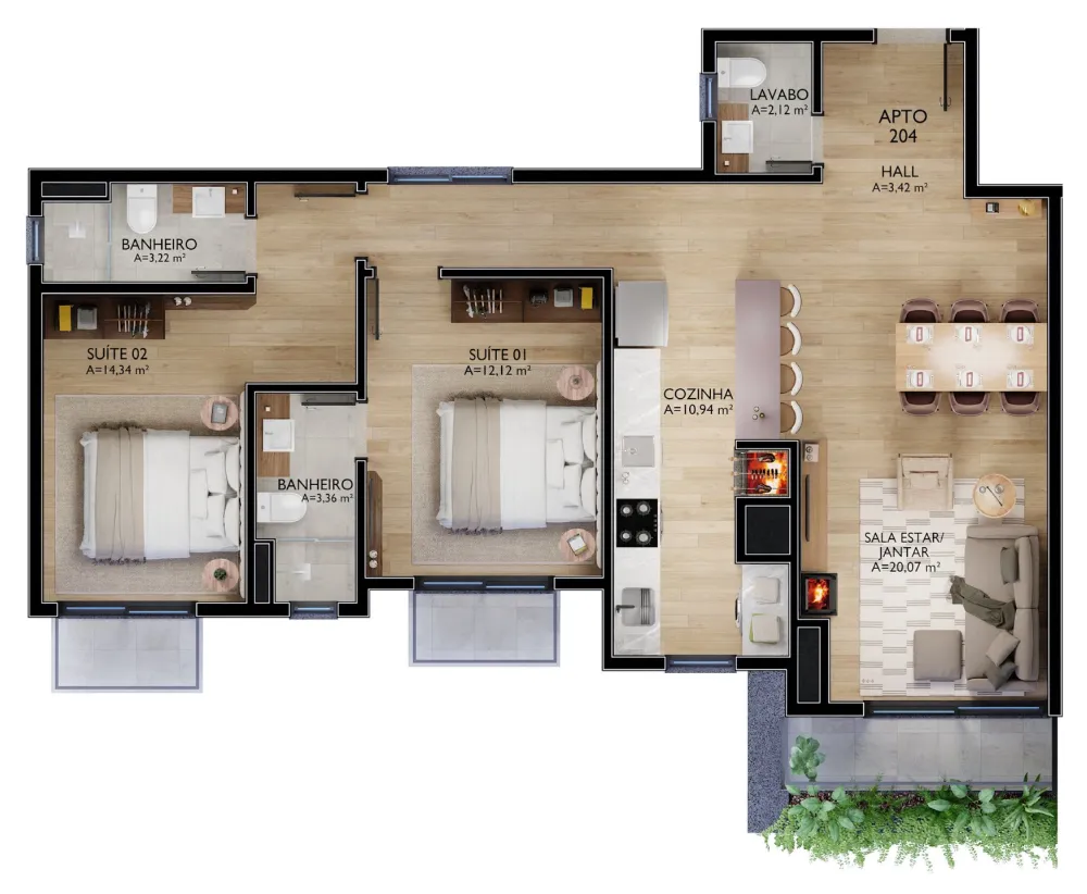 Apartamento para venda no bairro Centro em Gramado