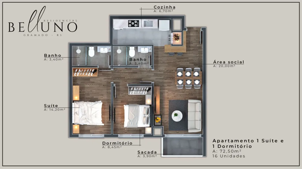 Apartamento para venda no bairro Moura em Gramado